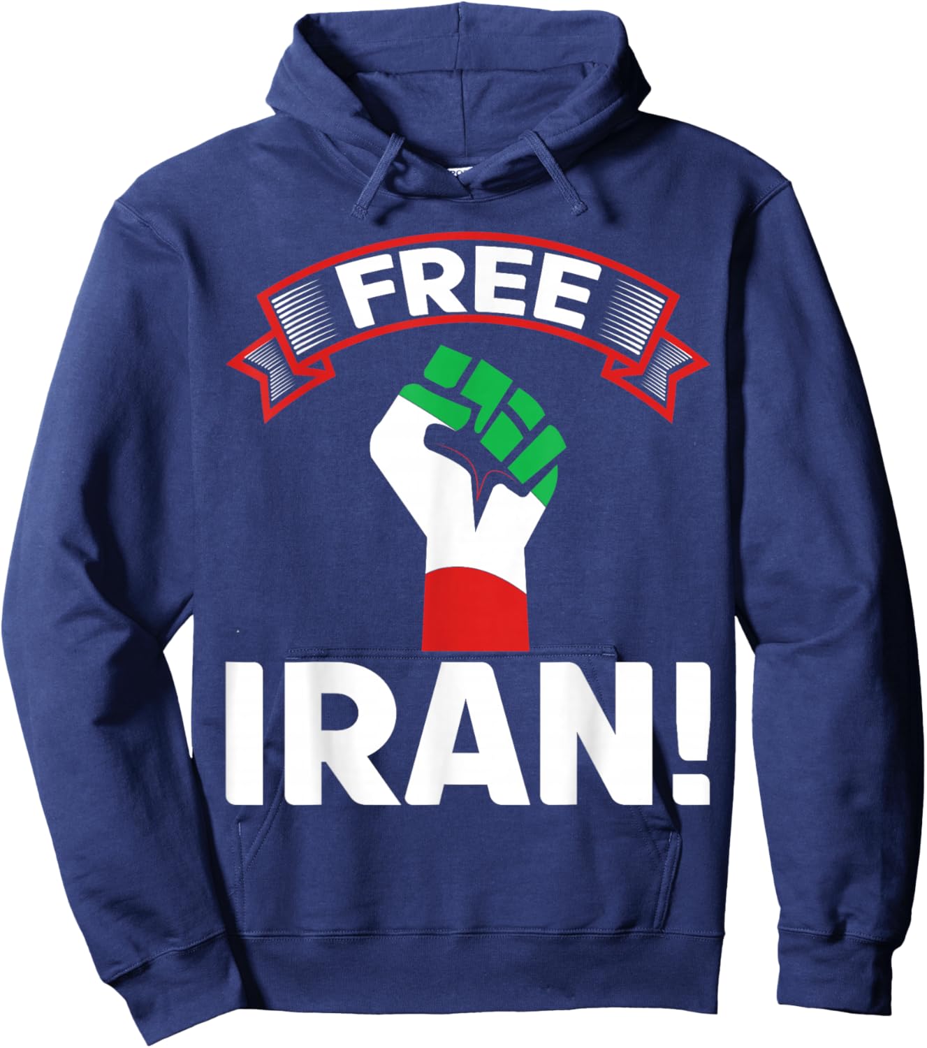 Free Iran Flag Freedom Fist Love Iran Persian Pride Hoodie - Hoodie | Navy