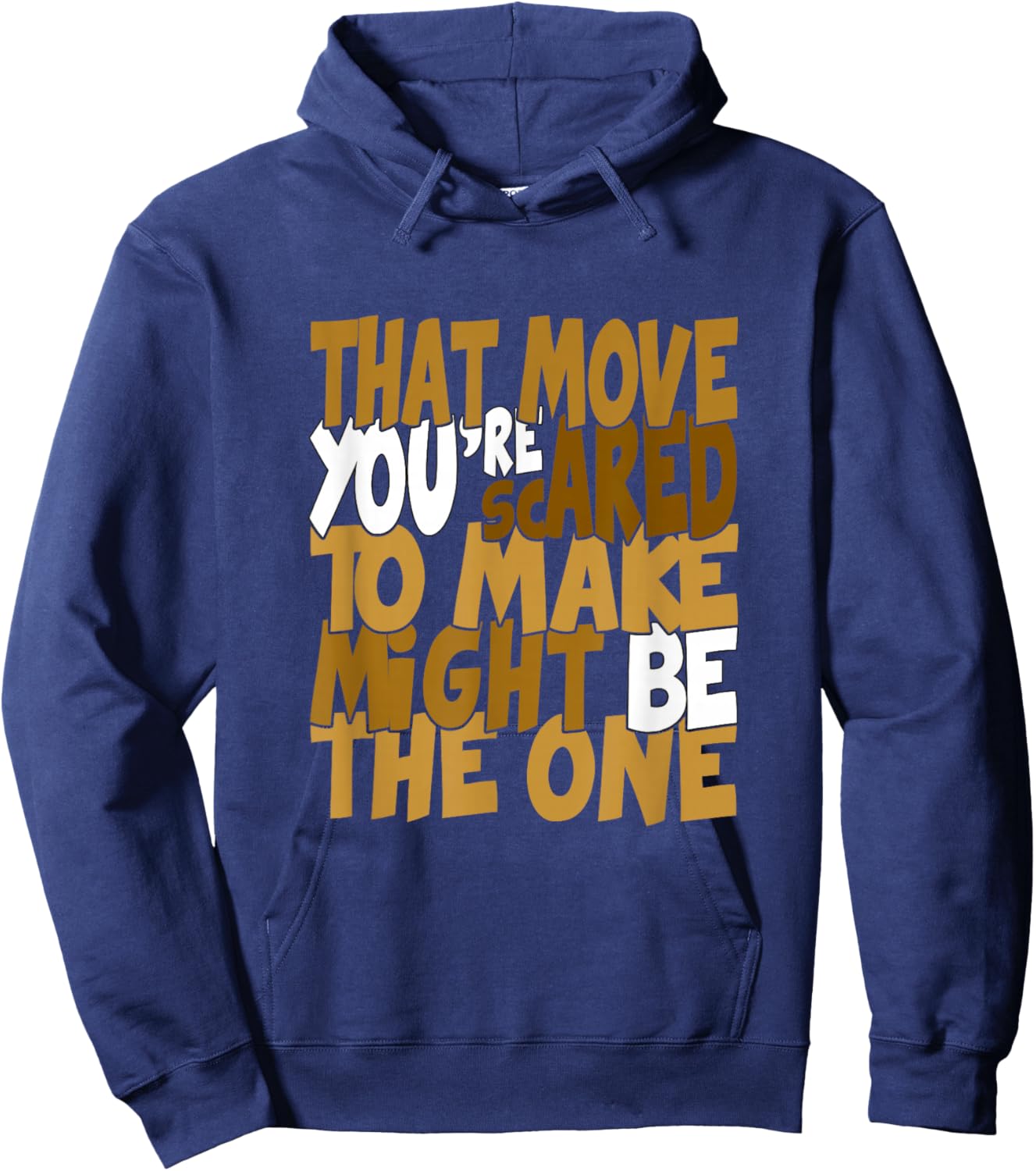Brown Color Might Be The One Brown Graphic Hoodie - Hoodie | Navy
