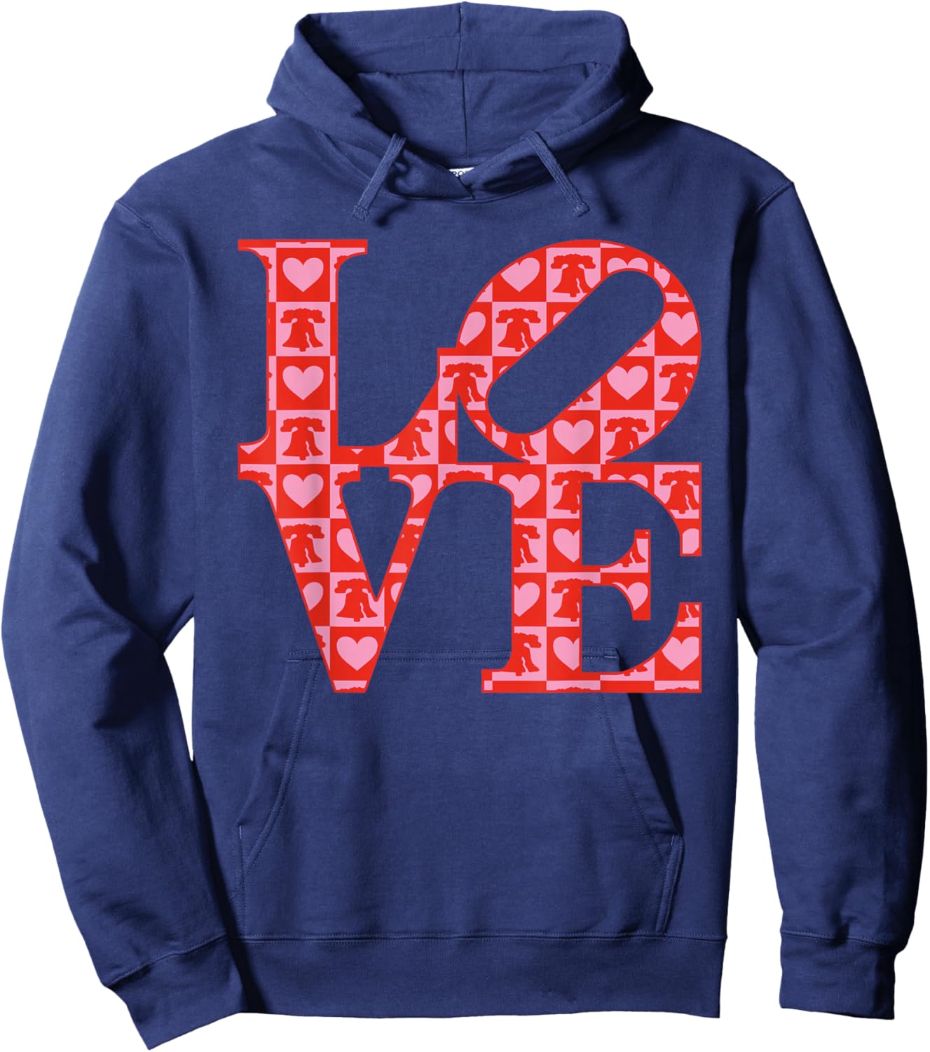 Love Sign Statue Hearts Philadelphia PA Hoodie - Hoodie | Navy