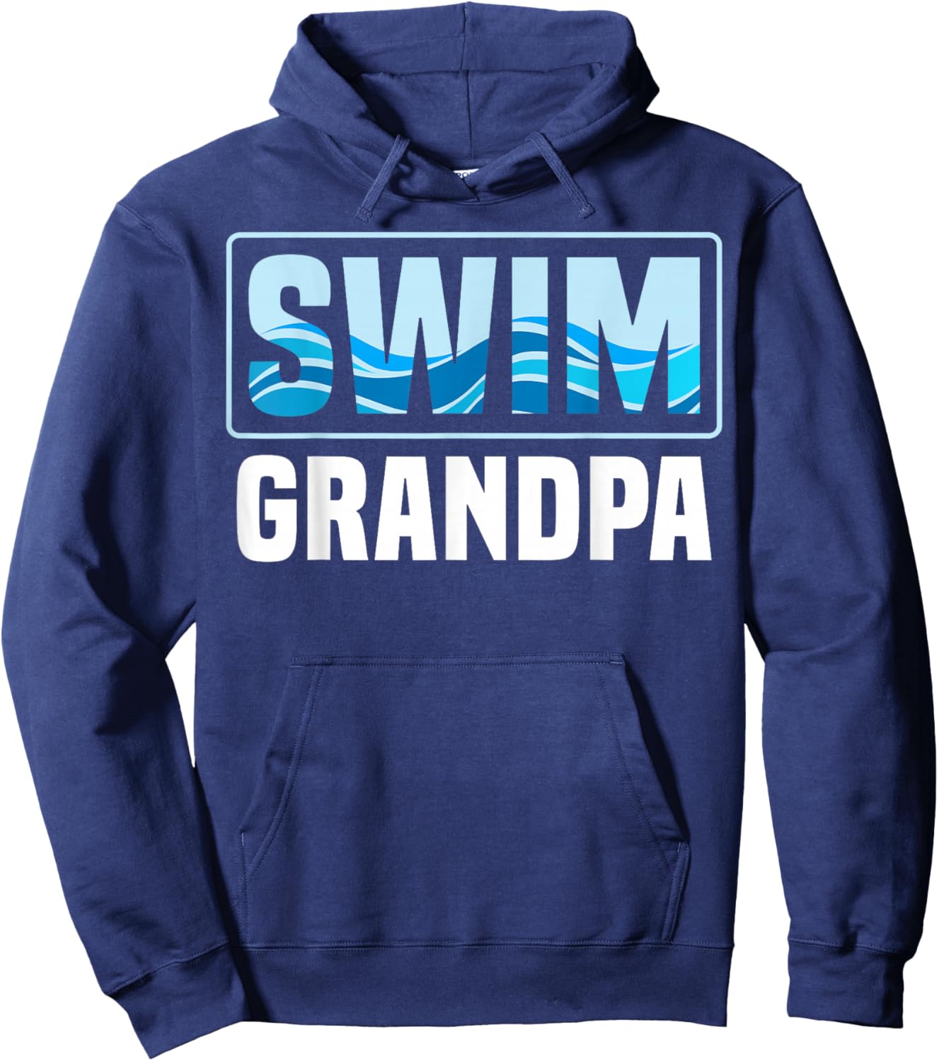 Swim Grandpa Grandfather Swimming Hoodie - Hoodie | Navy