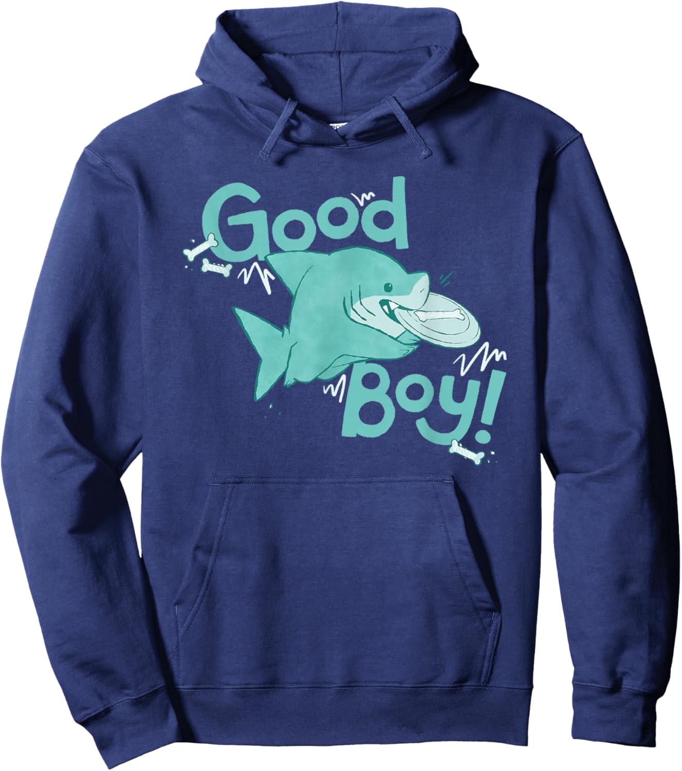 Marvel Jeff The Land Shark Good Boy! Snacky Bone Fetch Hoodie - Hoodie | Navy