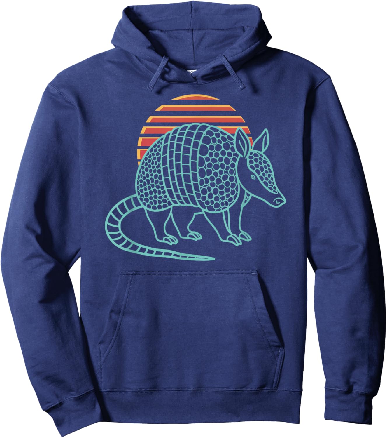 Armadillo Lover Animal Retro Synthwave 80s Hoodie - Hoodie | Navy