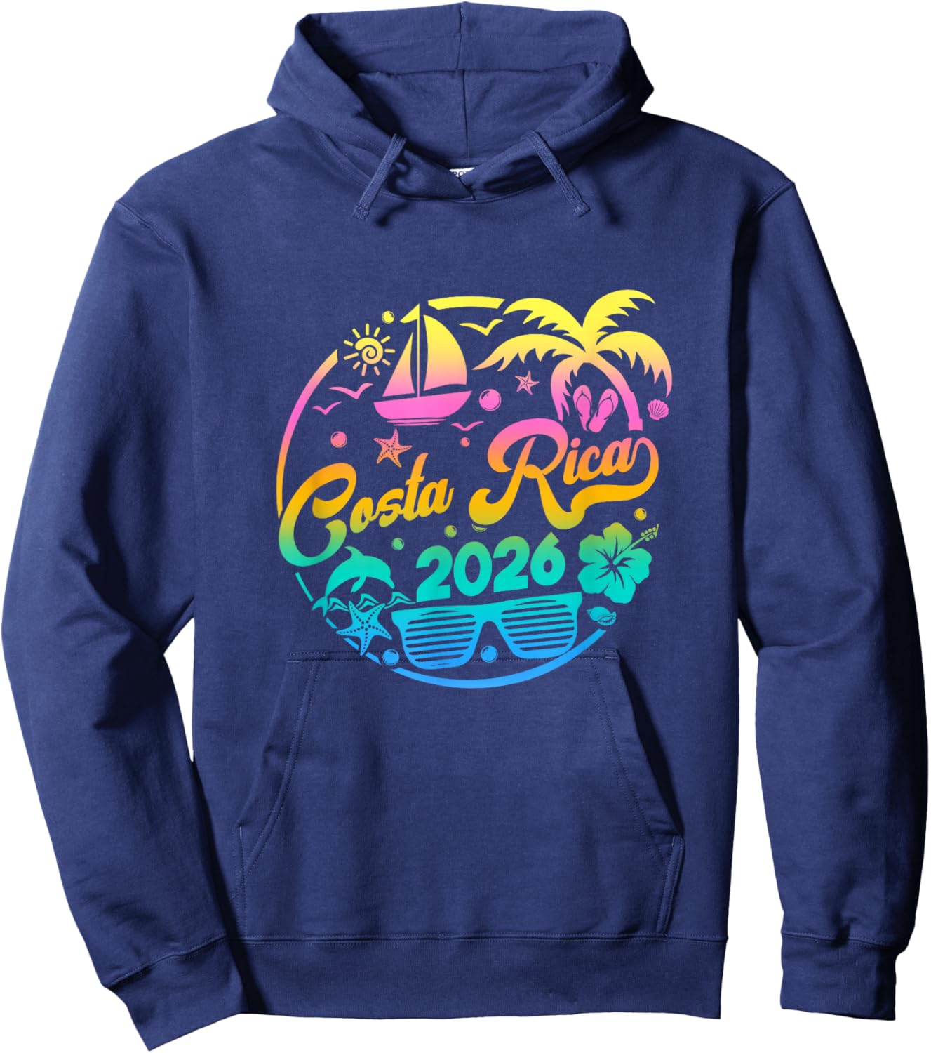 Costa Rica 2026 Family Vacation Beach Matching Group Hoodie - Hoodie | Navy