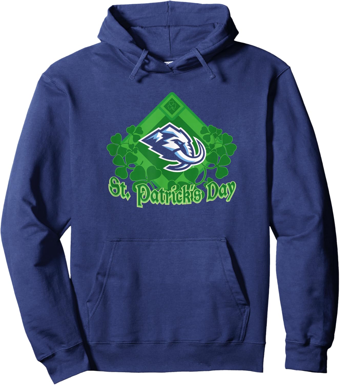 St. Patrick's Day Black NHL Licensed Hoodie - Hoodie | Navy