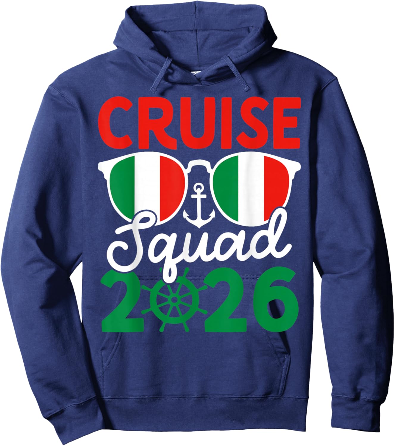 Italy Cruise Squad 2026 Summer Vacation Matching Family Hoodie - Hoodie | Navy
