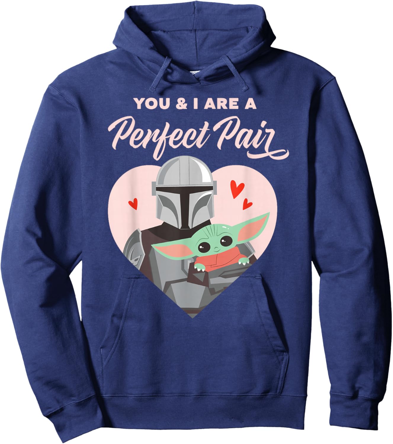 Star Wars The Mandalorian Valentine's Day Perfect Pair Hoodie - Hoodie | Navy