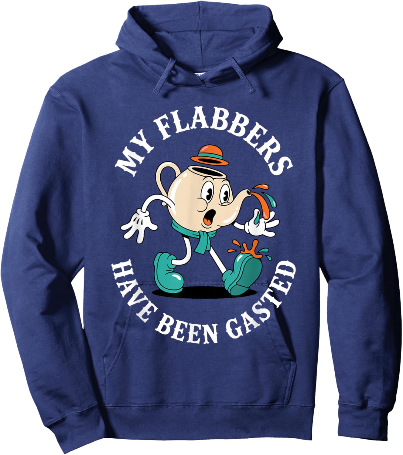 My Flabbers Have Been Gasted Retro Cartoon Meme Hoodie - Hoodie | Navy
