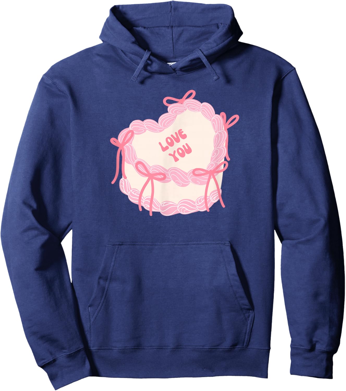 Valentine's Day Cake Hoodie - Hoodie | Navy