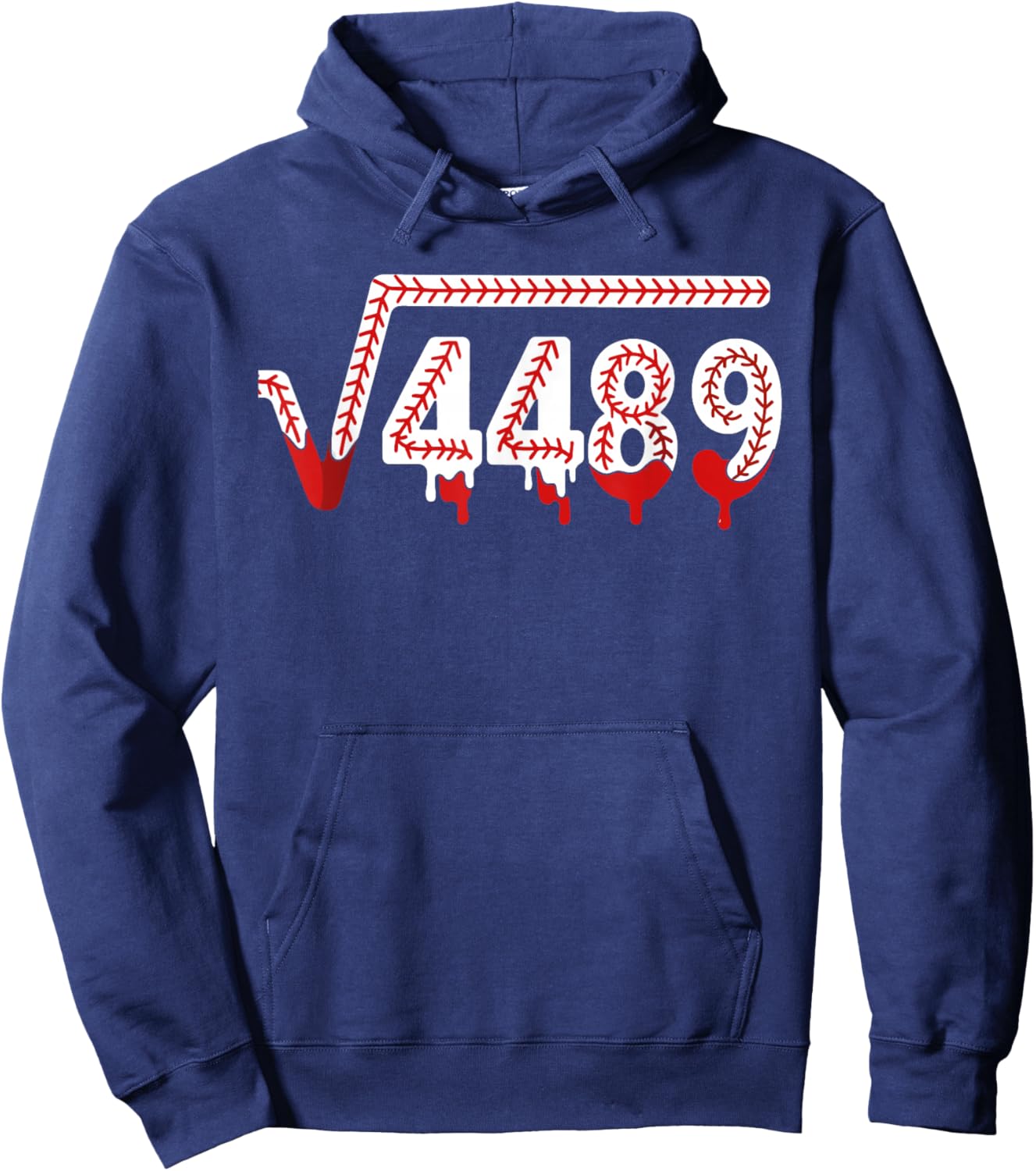 67 Ice Cream Drip Meme Baseball Square Root 4489 Slang Math Hoodie - Hoodie | Navy