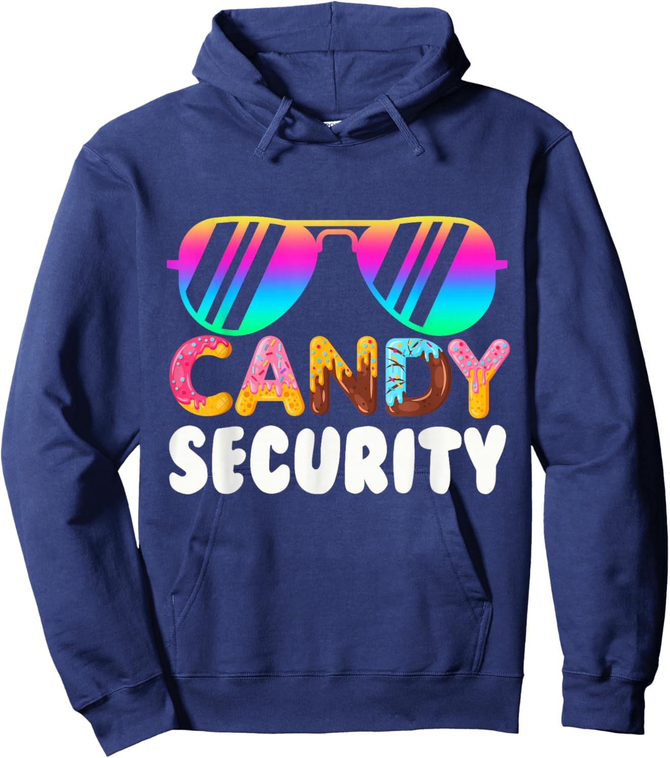 Candyland Candy Security Funny Candy Halloween Costume Adult Hoodie - Hoodie | Navy
