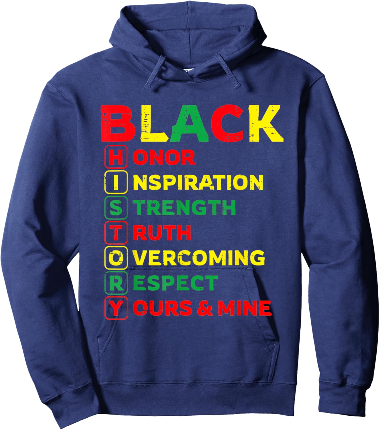 Black History Month Honor Inspiration Strength Truth Women Hoodie - Hoodie | Navy