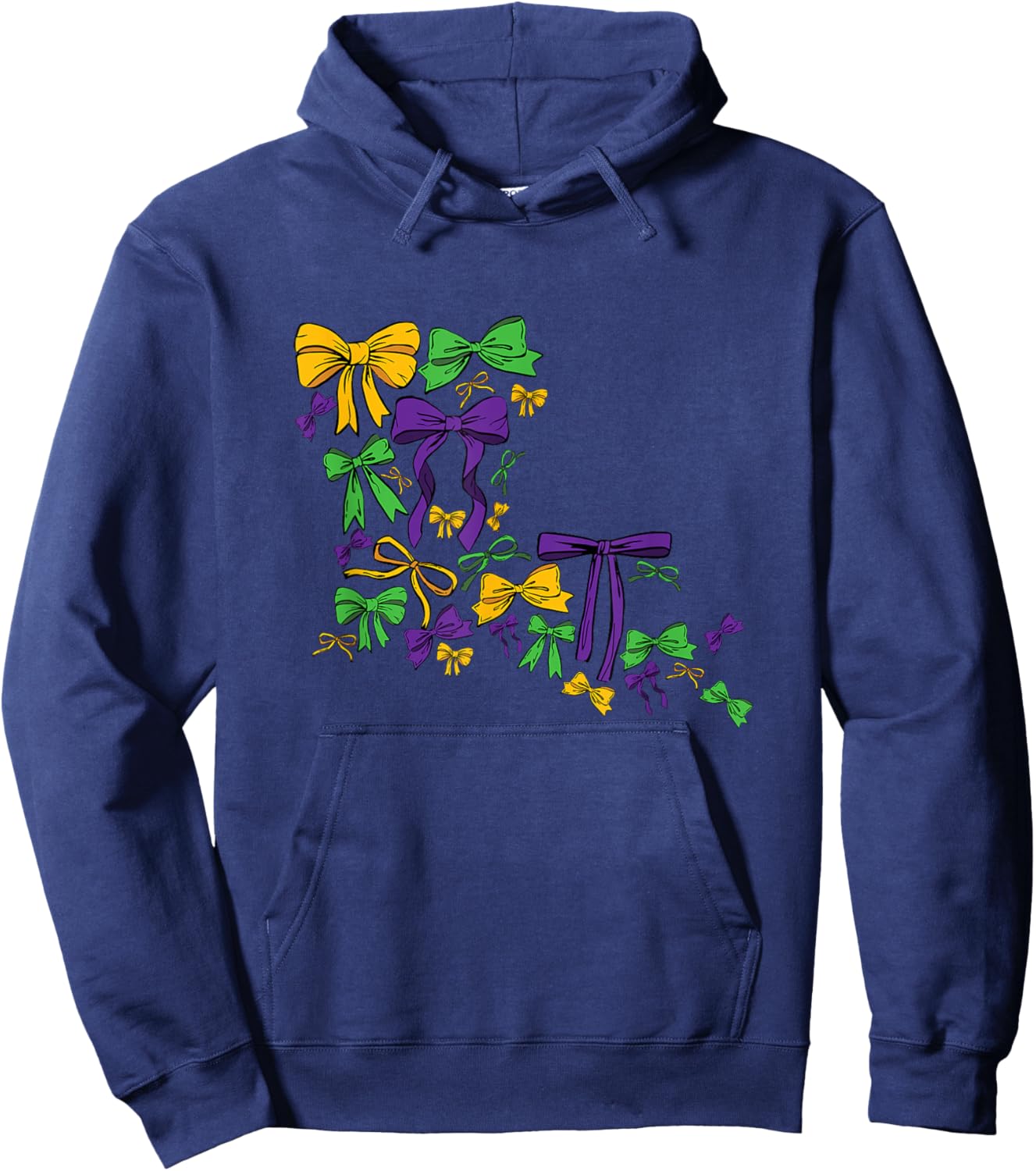 Coquette Mardi Gras New Orleans Louisiana Map Parade Costume Hoodie - Hoodie | Navy