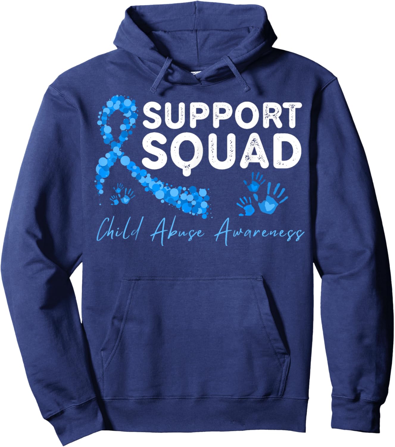 Support Squad Child Abuse Prevention Awareness Men Women Kid Hoodie - Hoodie | Navy