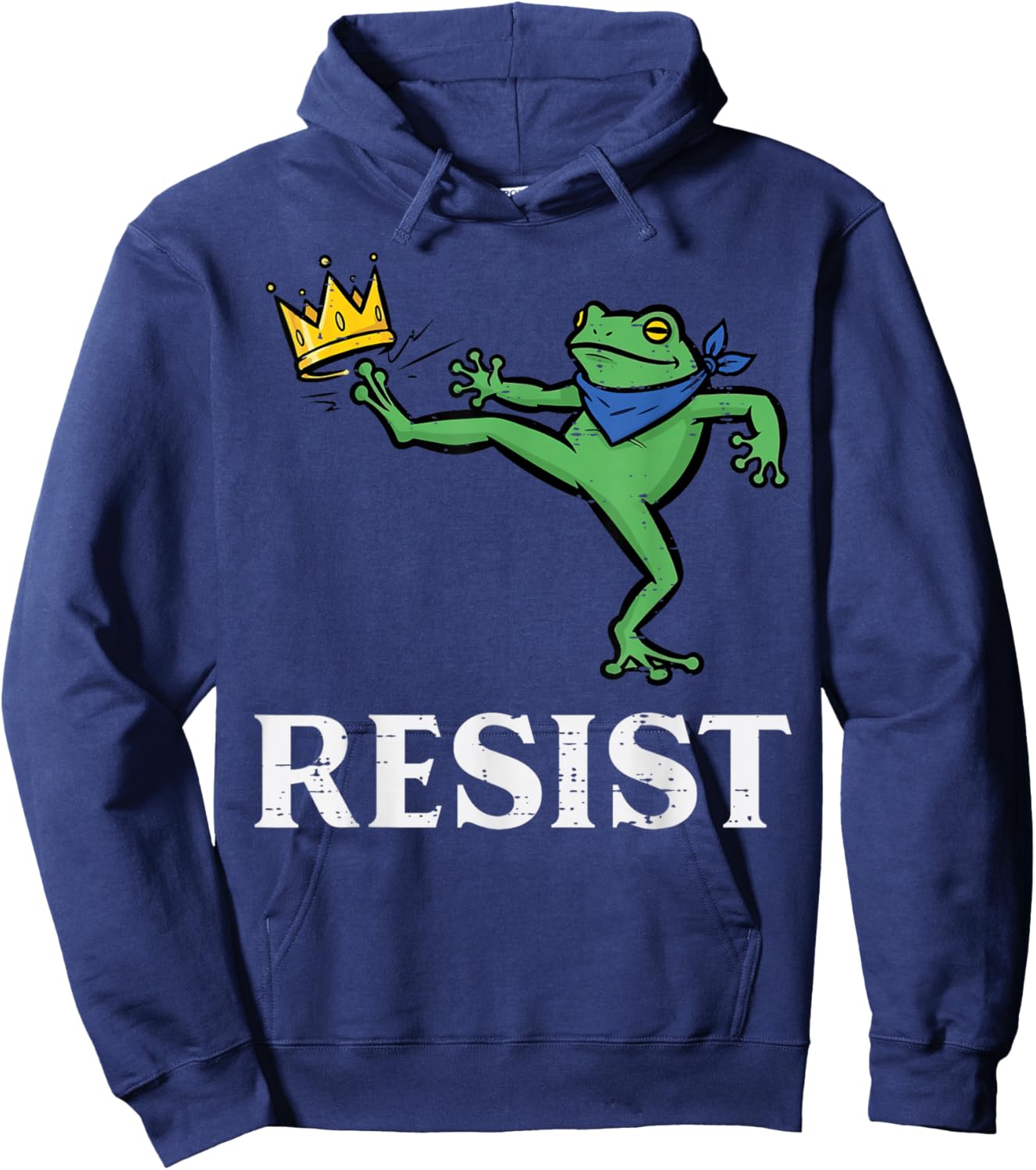 Resist Frog Kick Crown Protest Civil Rights Men Women Kids Hoodie - Hoodie | Navy
