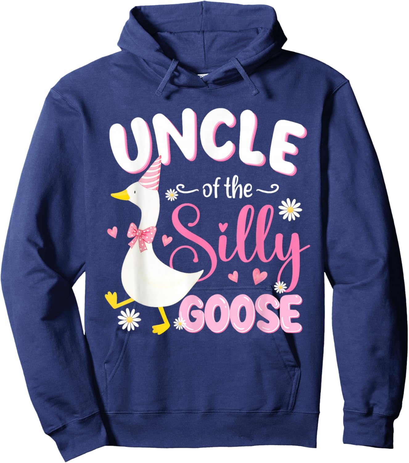 Silly Uncle Goose Uncle 1st Birthday Family Matching Party Hoodie - Hoodie | Navy