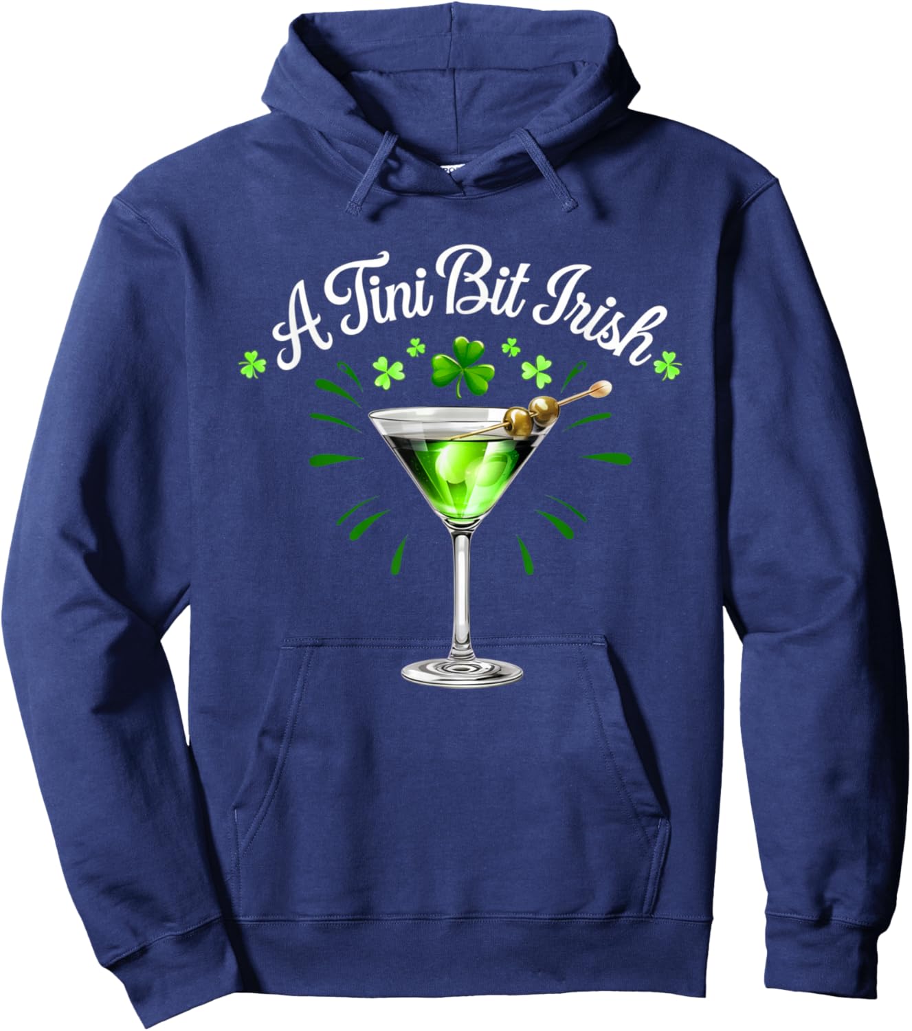 A Tiny Bit Irish Lucky Irish Girls St Patrick's Day Hoodie - Hoodie | Navy