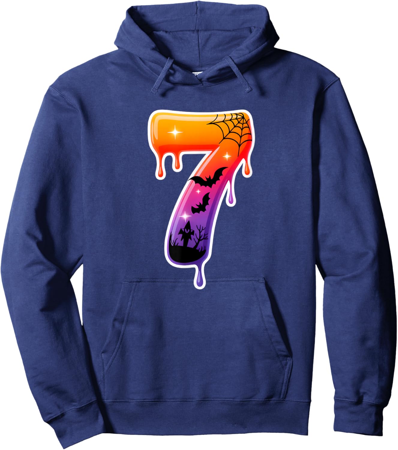 Six Seven 67 6 7 Meme Design Funny Ice Cream Drip Costume Hoodie - Hoodie | Navy