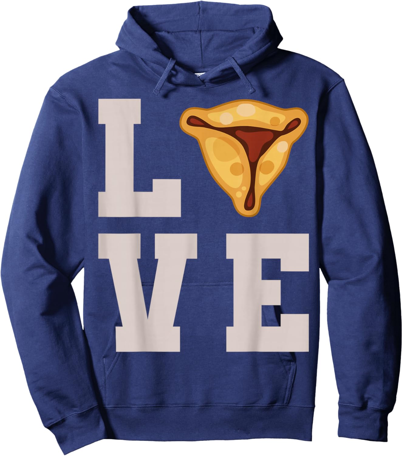 Love Hamantash Hamantaschen Happy Purim PJS Jewish Holidays Hoodie - Hoodie | Navy