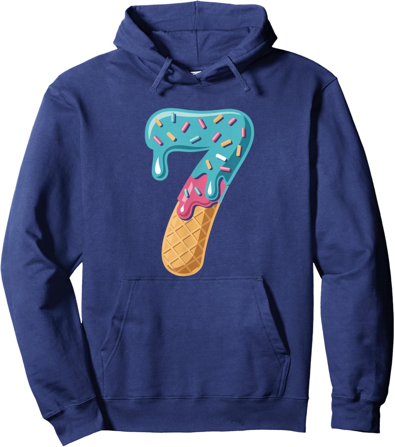 67 Ice Cream Drip Meme Funny Six Seven Matching Partner 2of2 Hoodie - Hoodie | Navy