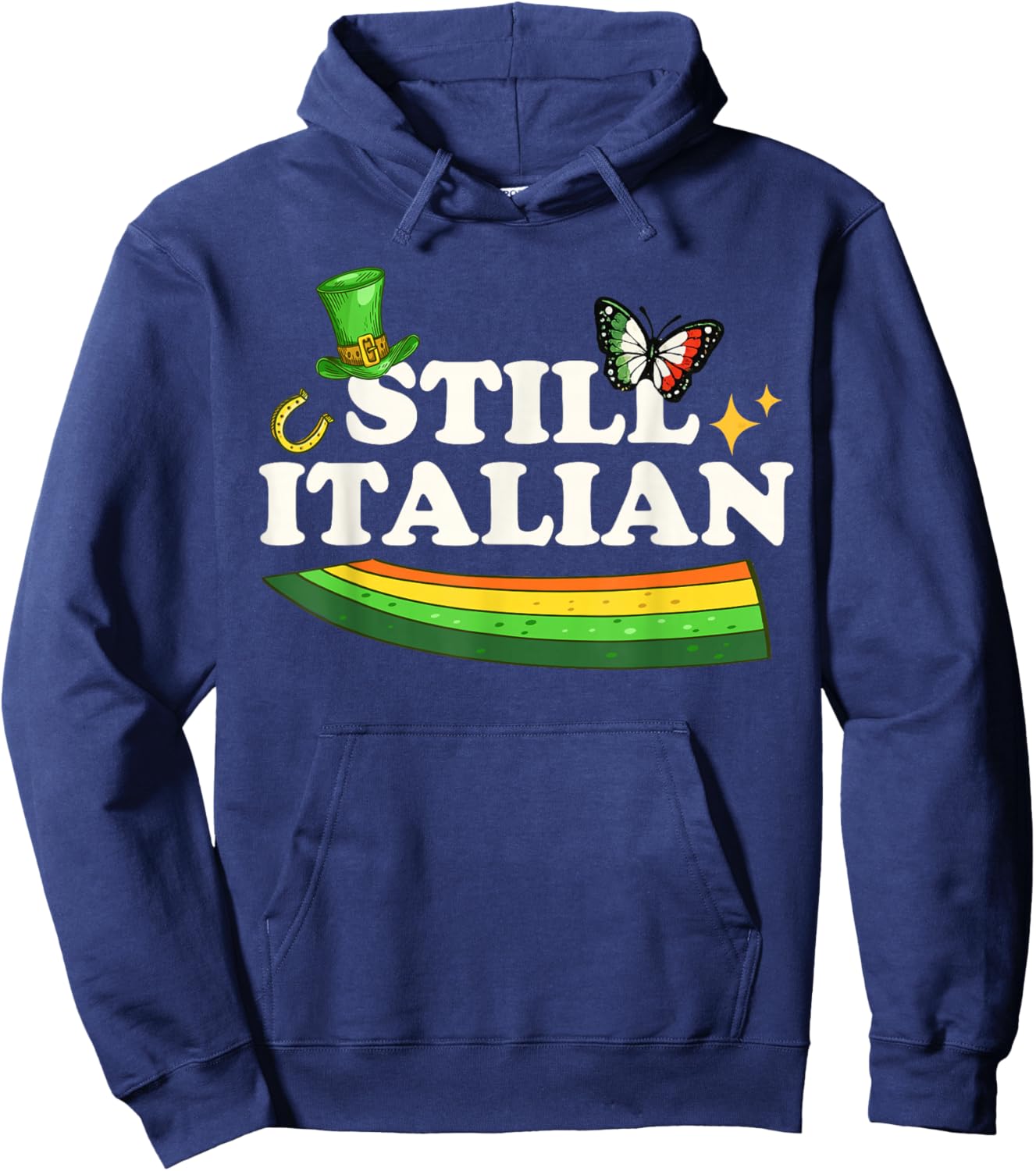 Still Italian St Patrick was Italian Butterfly St Patricks Hoodie - Hoodie | Navy
