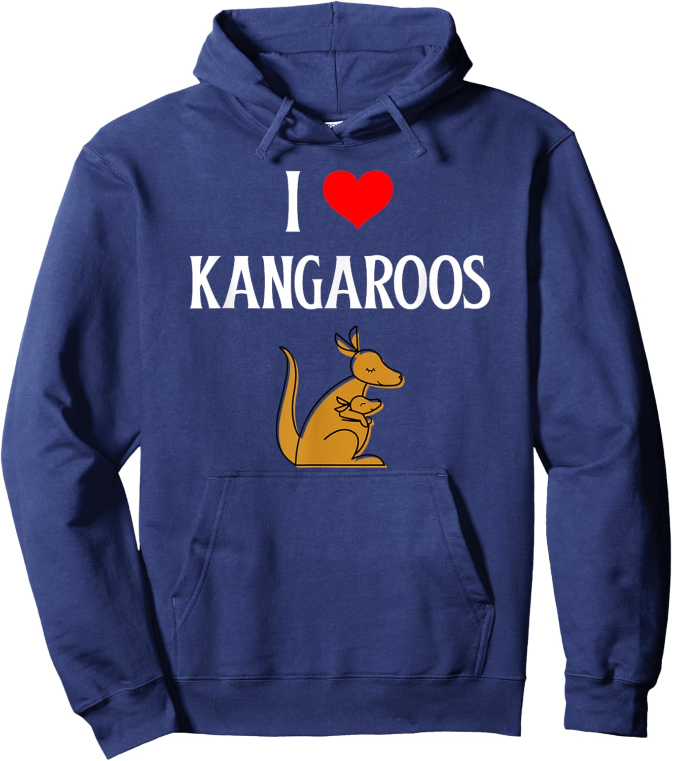 I Love Kangaroos I Heart Kangaroos Australian Kangaroo Lover Hoodie - Hoodie | Navy