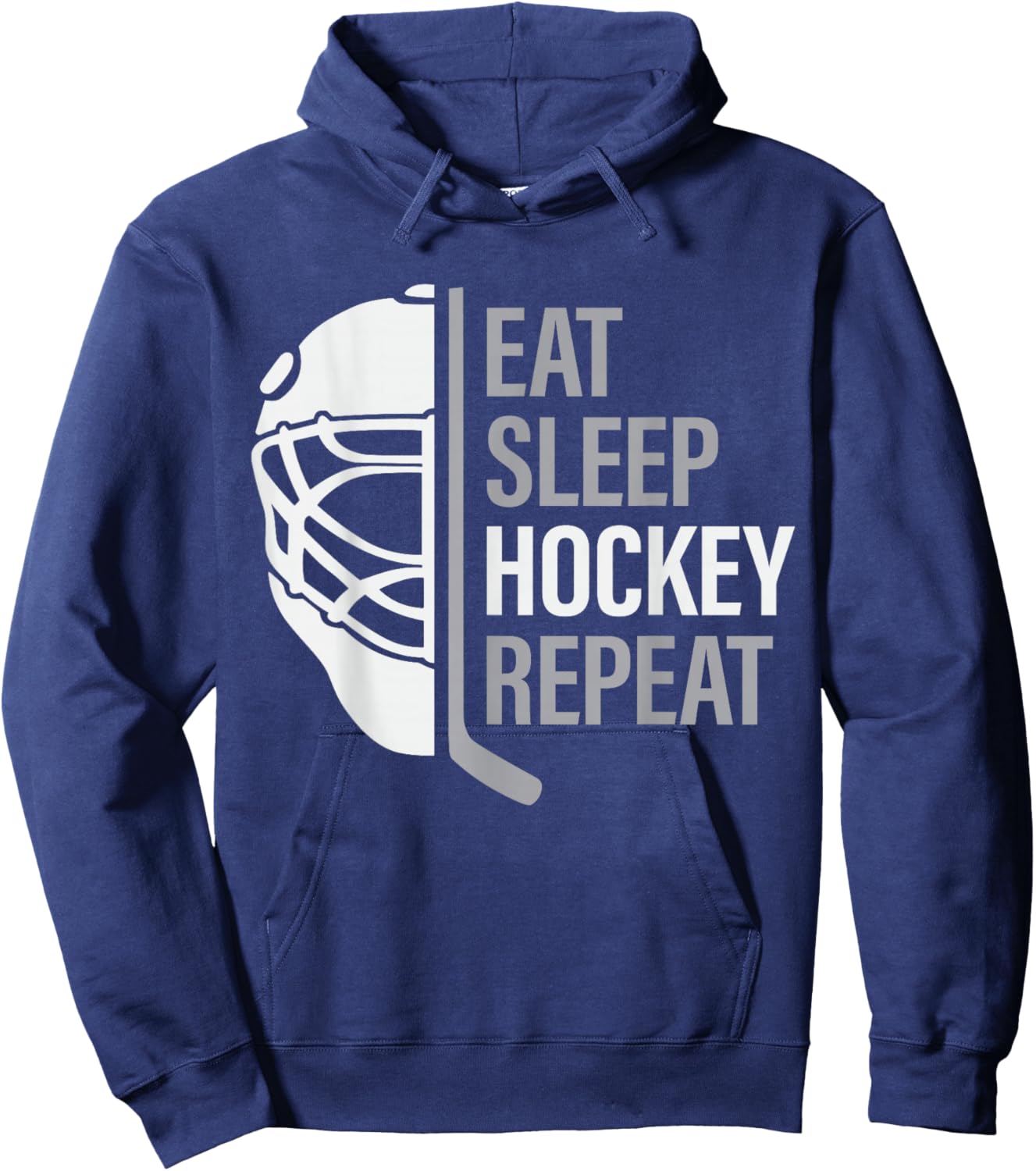 Ice Hockey Player Eat Sleep Hockey Repeat & Youth Hoodie - Hoodie | Navy