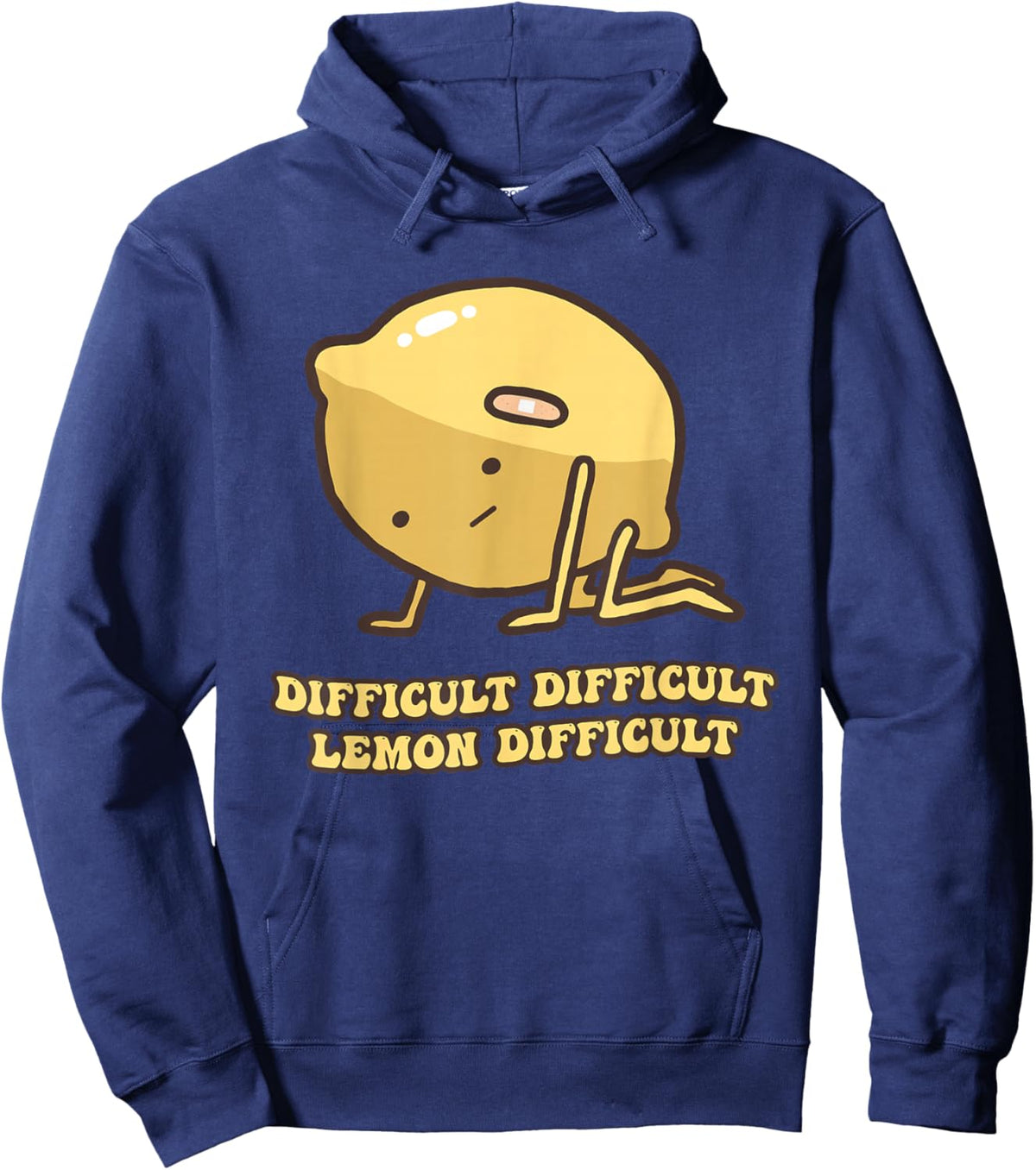 Difficult Difficult Lemon Difficult Funny Design Hoodie - Hoodie | Navy