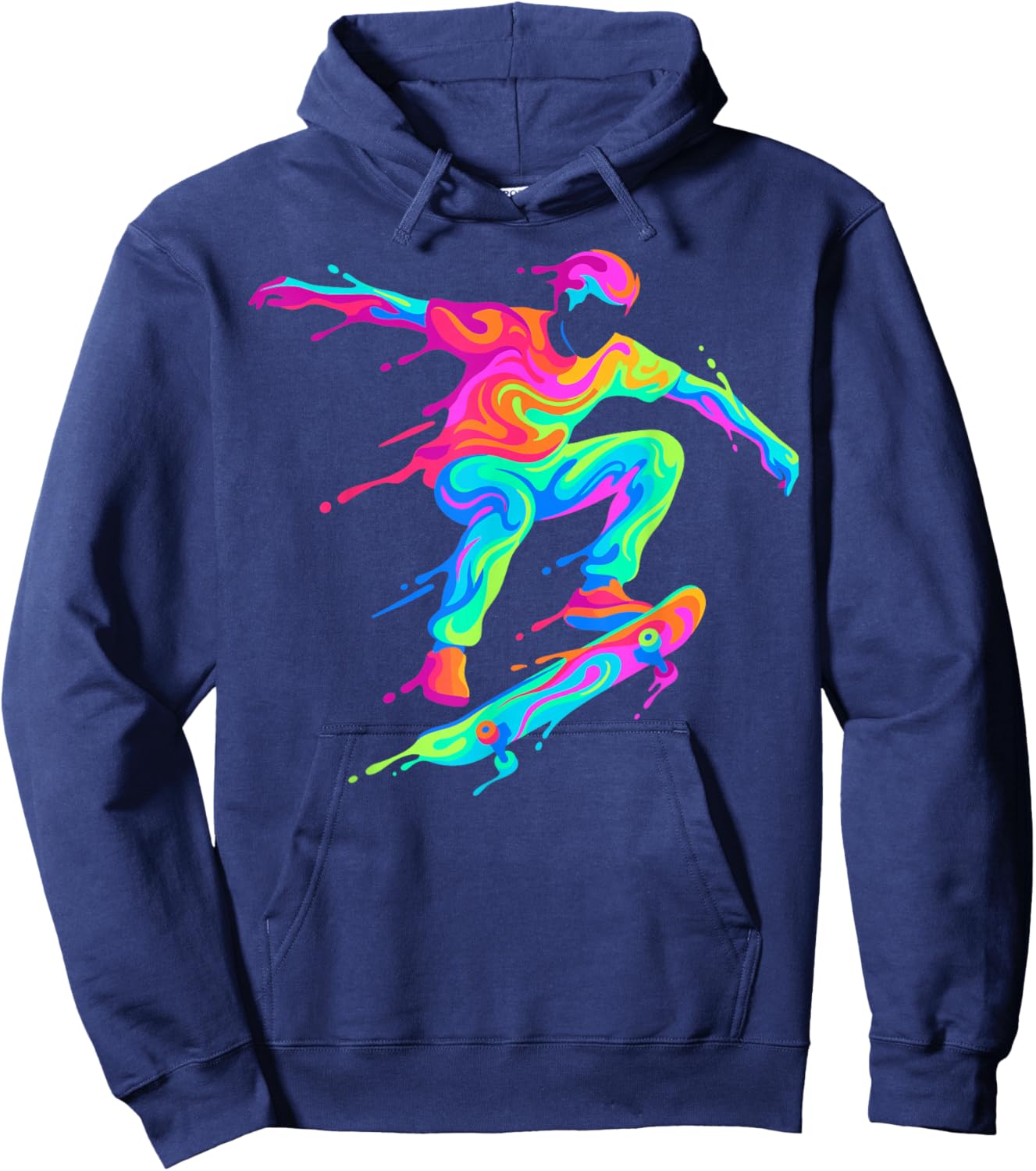 Cool Skater Skateboard Player Skateboarding Men Kids Boys Hoodie - Hoodie | Navy