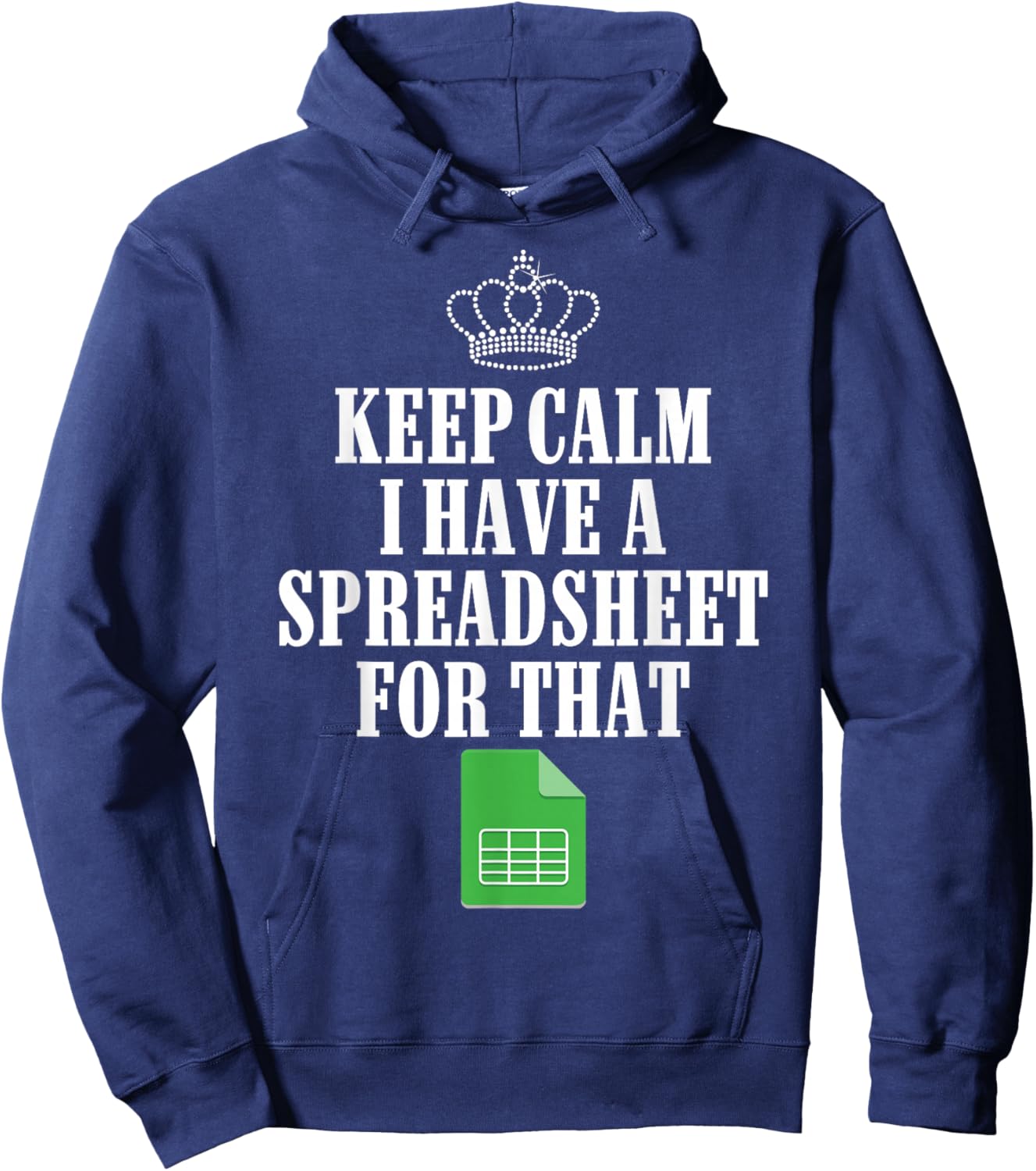 Funny Accounting Art Women Spreadsheets Accountant Hoodie - Hoodie | Navy