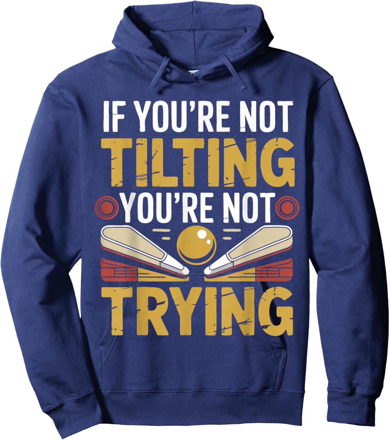 Funny Pinball Player Tilting Arcade Hoodie - Hoodie | Navy