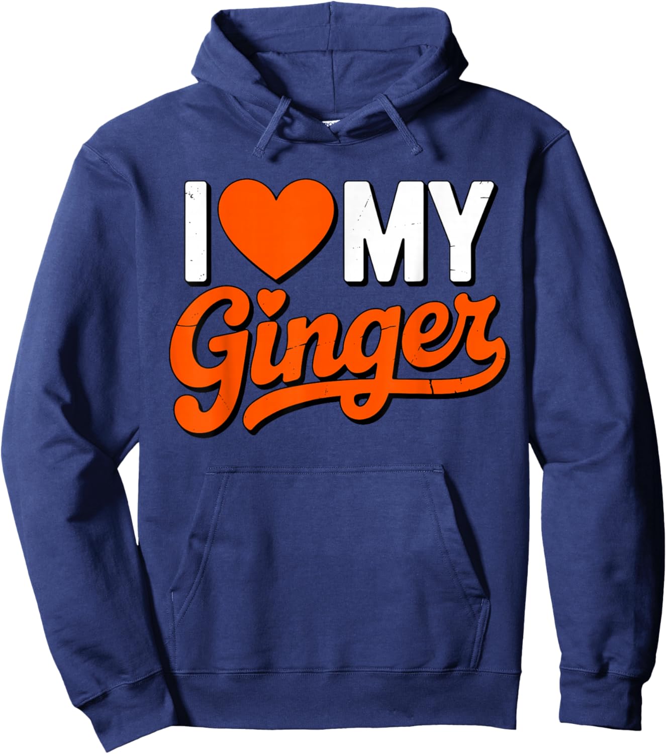 I Heart My Ginger Gingers are My Type Proud Redhead Hoodie - Hoodie | Navy