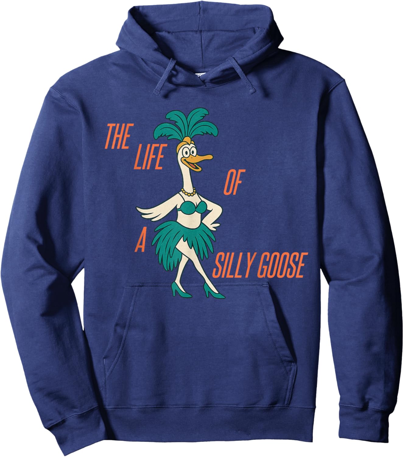The Life of A Silly Goose Funny Trendy Meme Show Girl Hoodie - Hoodie | Navy