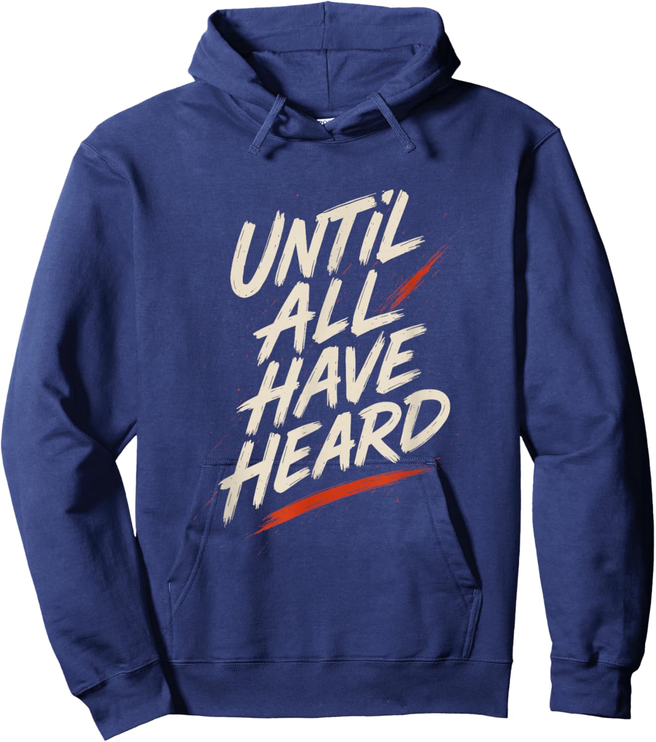 Until All Have Heard Brush Lettering Faith Design Hoodie - Hoodie | Navy