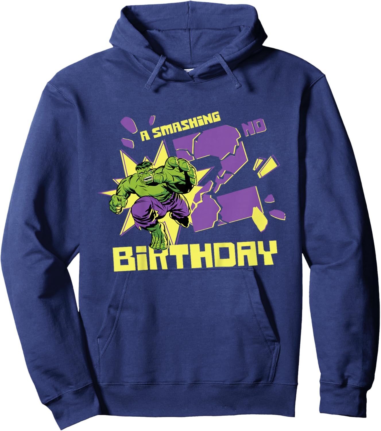 Marvel Super Heroes Hulk A Smashing 2nd Birthday Party Hoodie - Hoodie | Navy