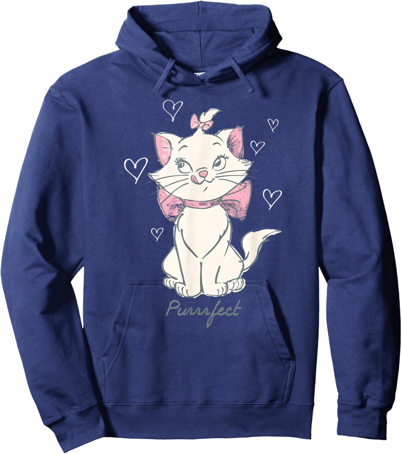 Disney The Aristocats Marie Purrfect Vintage Sketch Art Hoodie - Hoodie | Navy