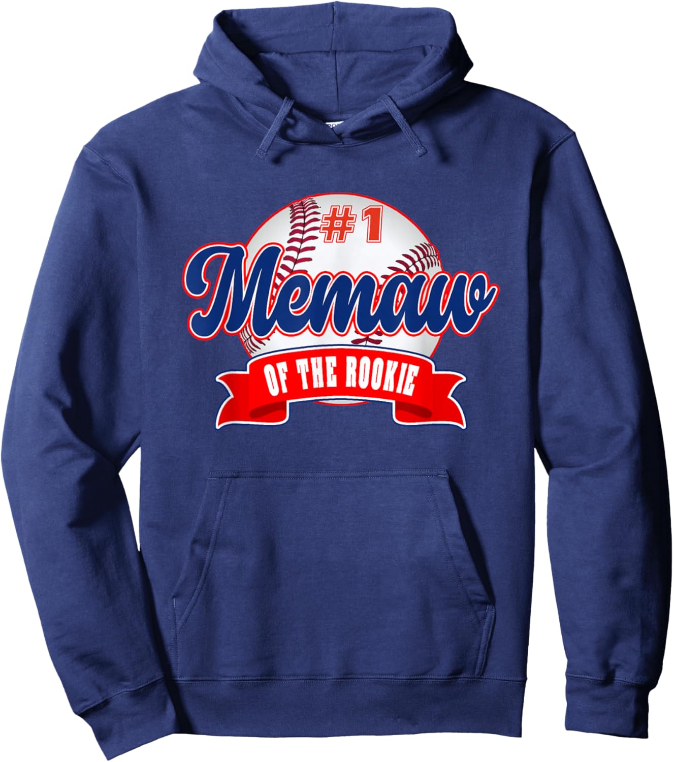Memaw Rookie of Year 1st Birthday Baseball Theme Matching Hoodie - Hoodie | Navy