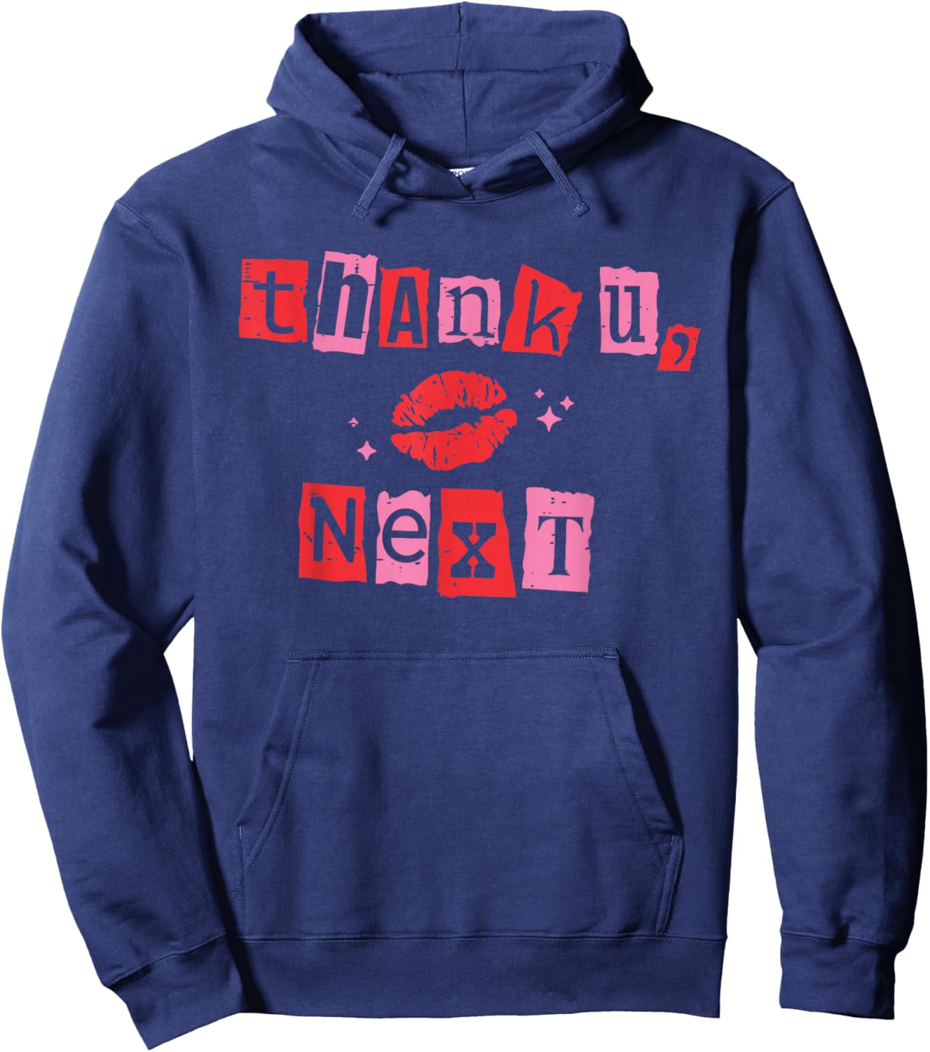 Retro Thank You Next Funny Valentine Girly Love XOXO Be Mine Hoodie - Hoodie | Navy