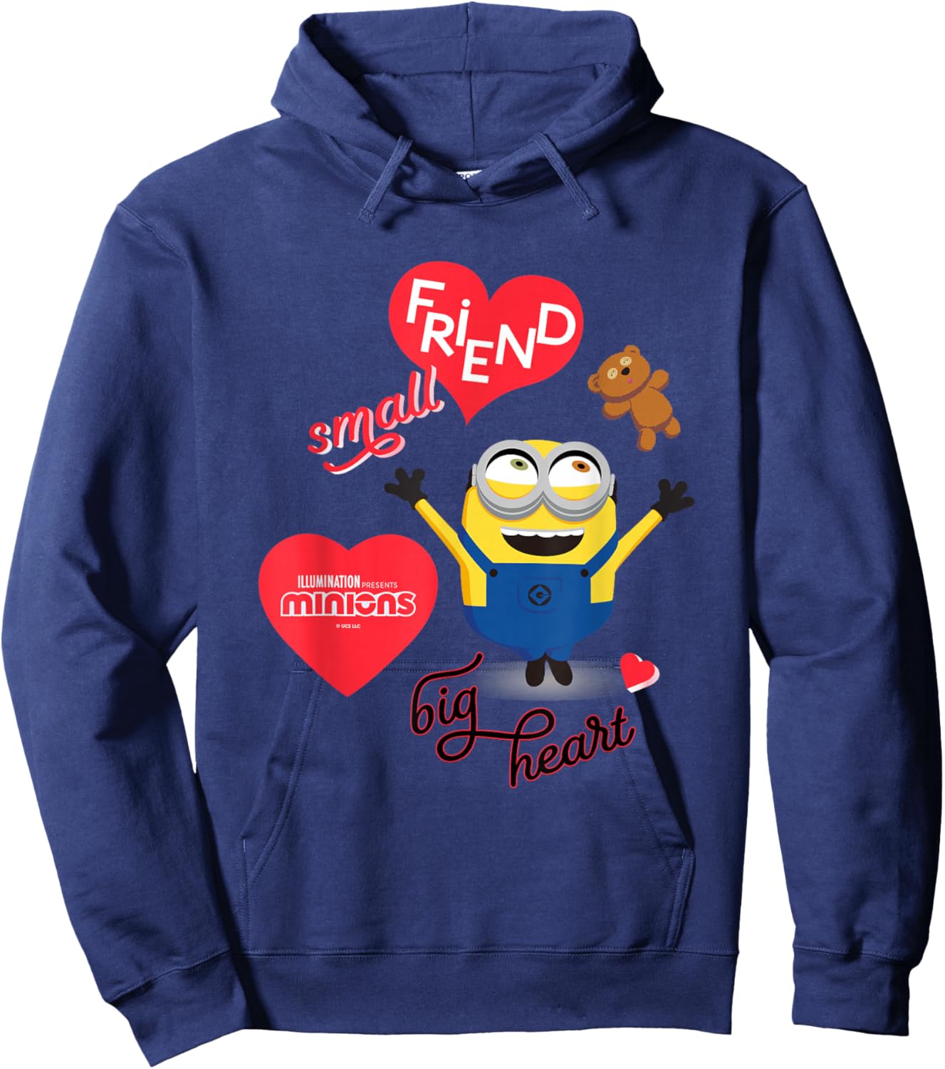 Minions Small Friend Big Heart Hoodie - Hoodie | Navy