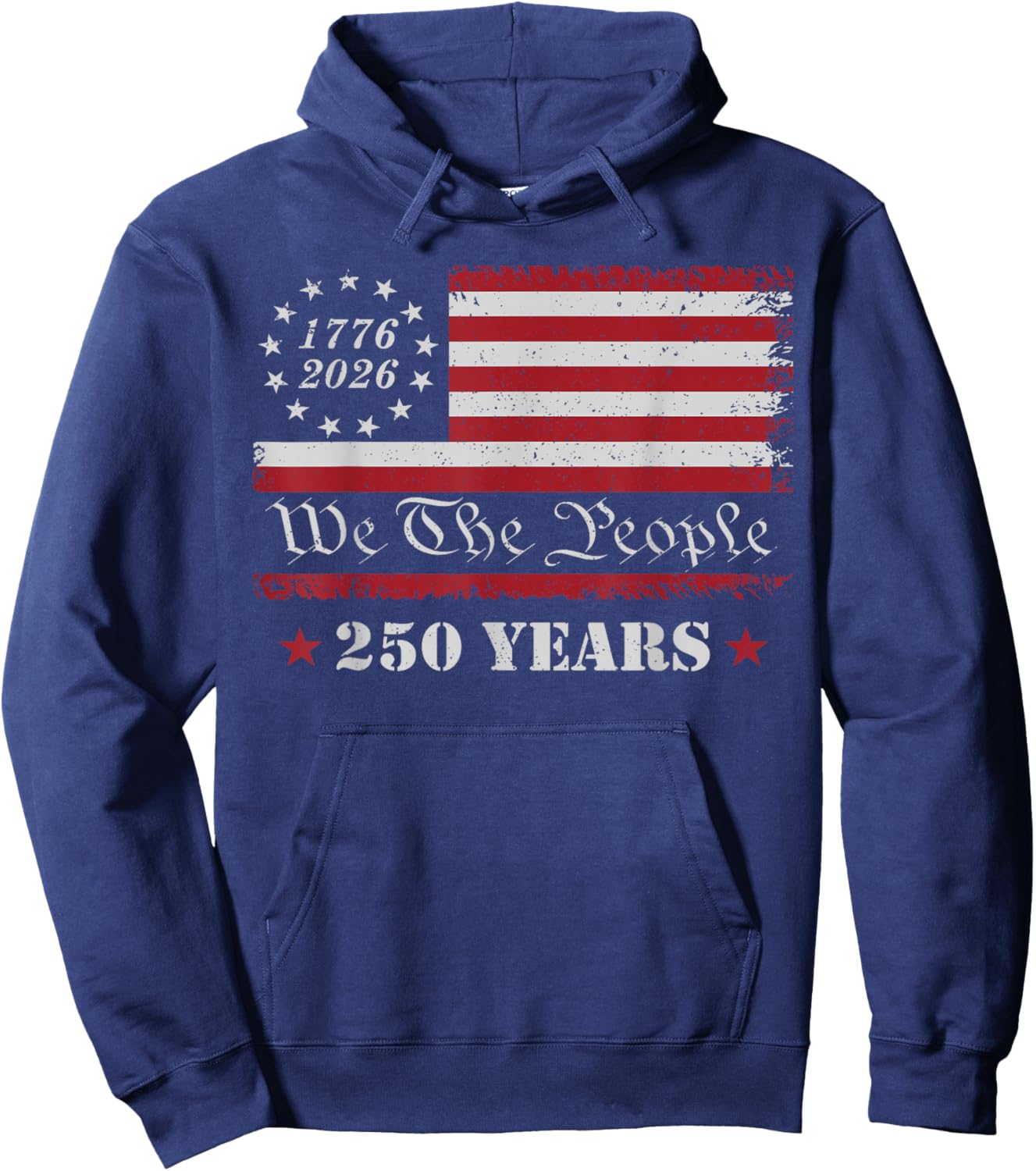 4th of July 1776 2026 USA 250 Years Patriotic Hoodie - Hoodie | Navy