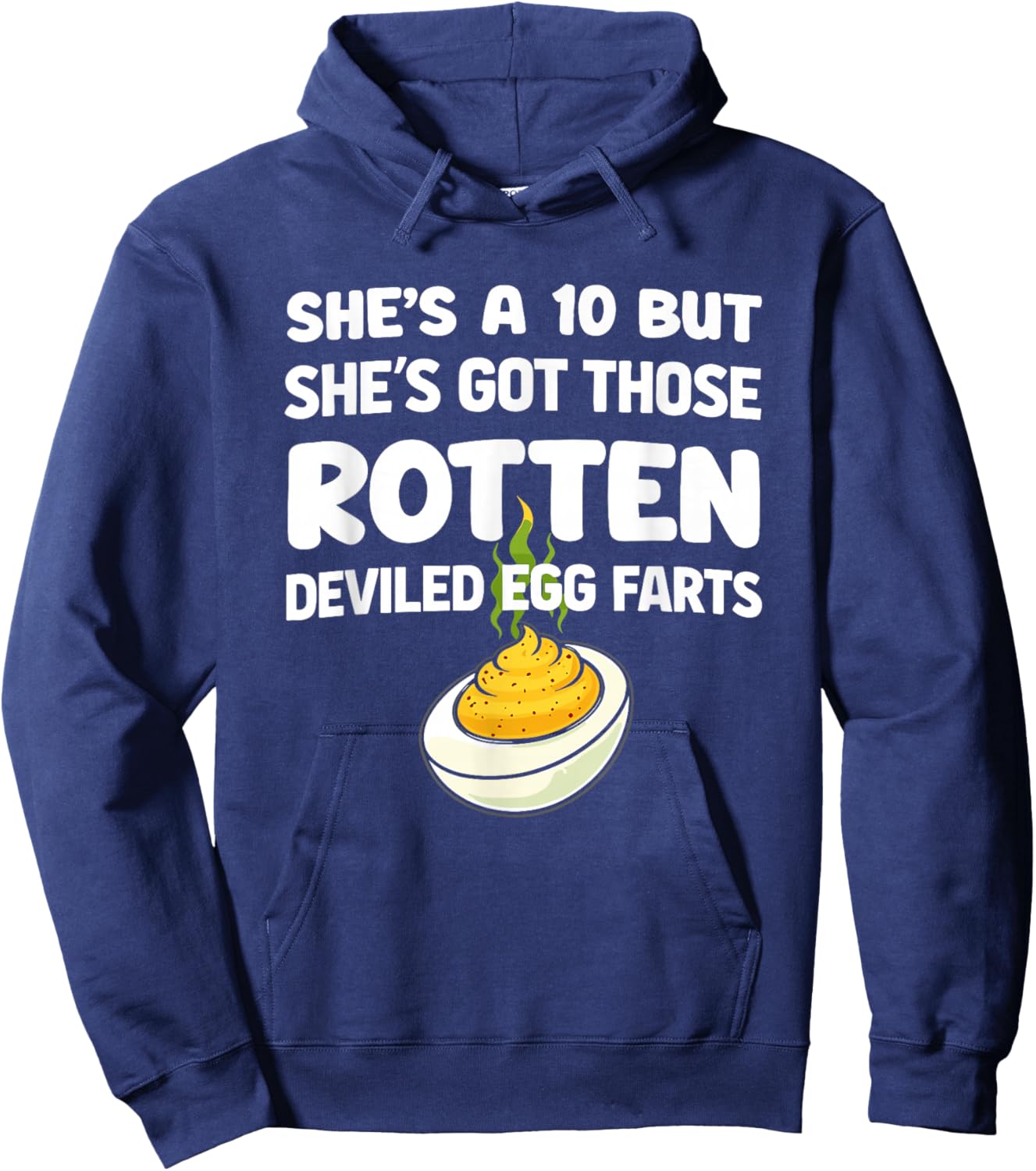 Funny Deviled Egg Fart Hoodie - Hoodie | Navy