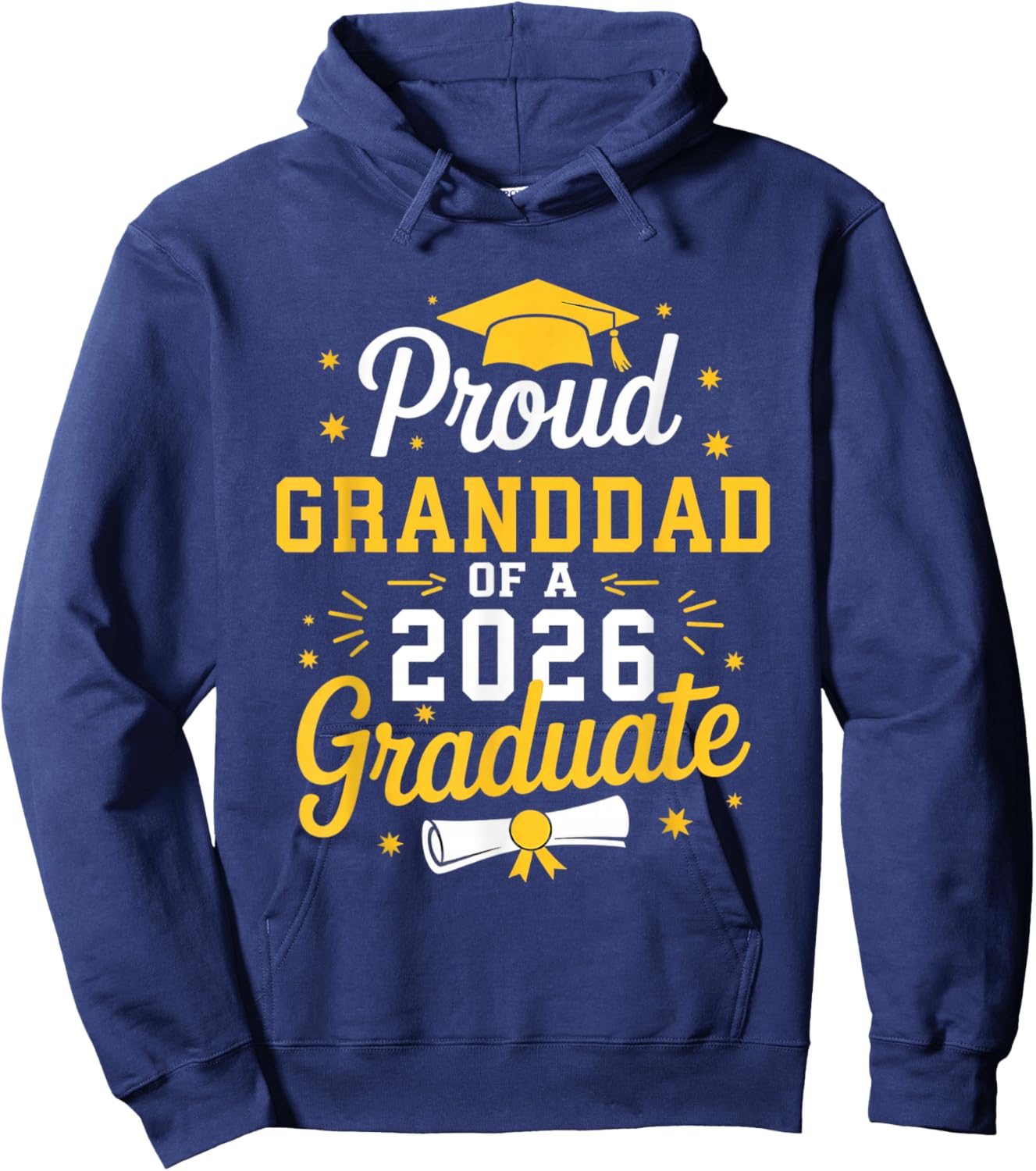 Proud Granddad of A 2026 Graduate Grad Senior Graduation Hoodie - Hoodie | Navy