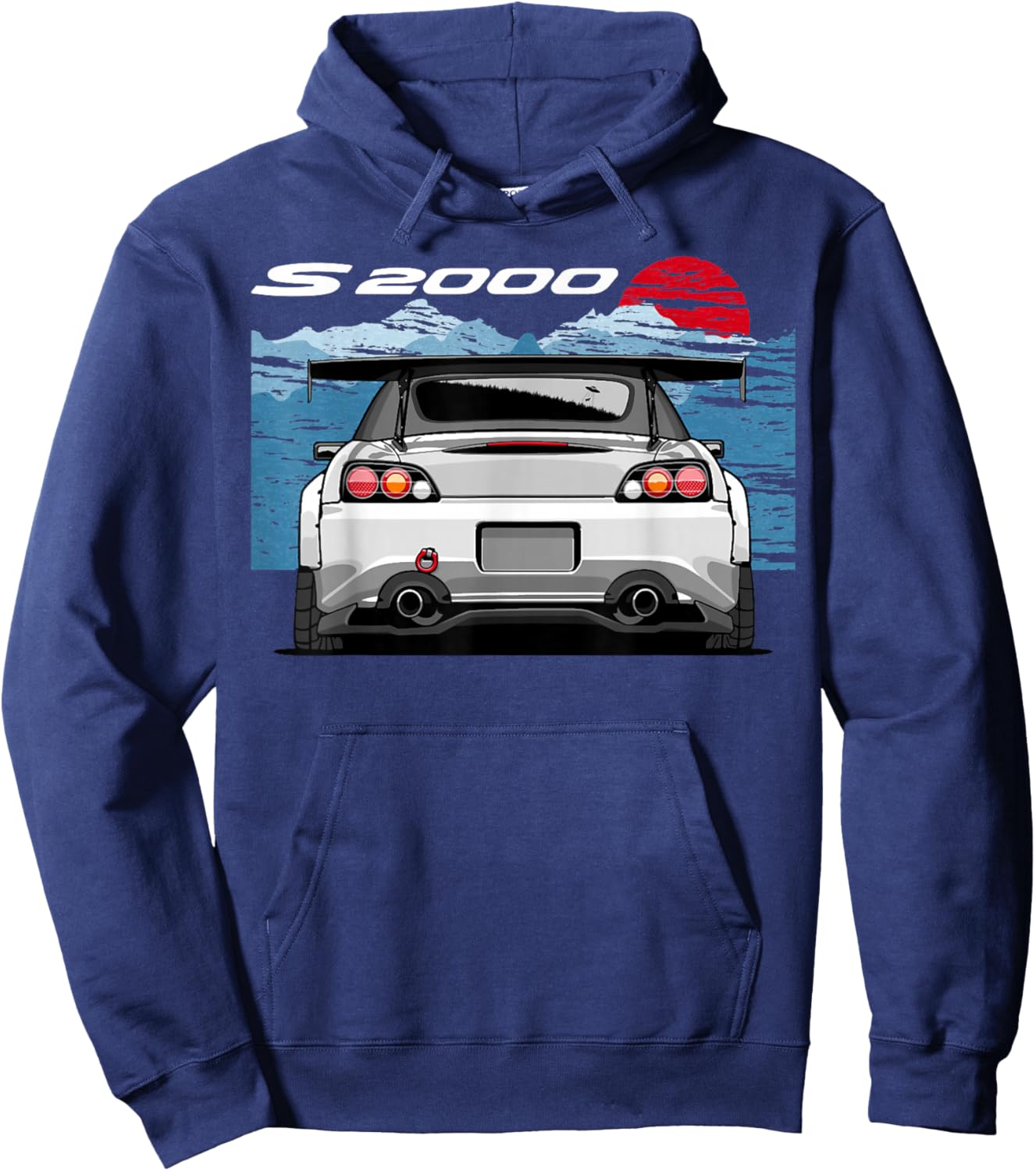 S2000 White JDM Graphic Retro Tuner Car Drift Racing Hoodie - Hoodie | Navy