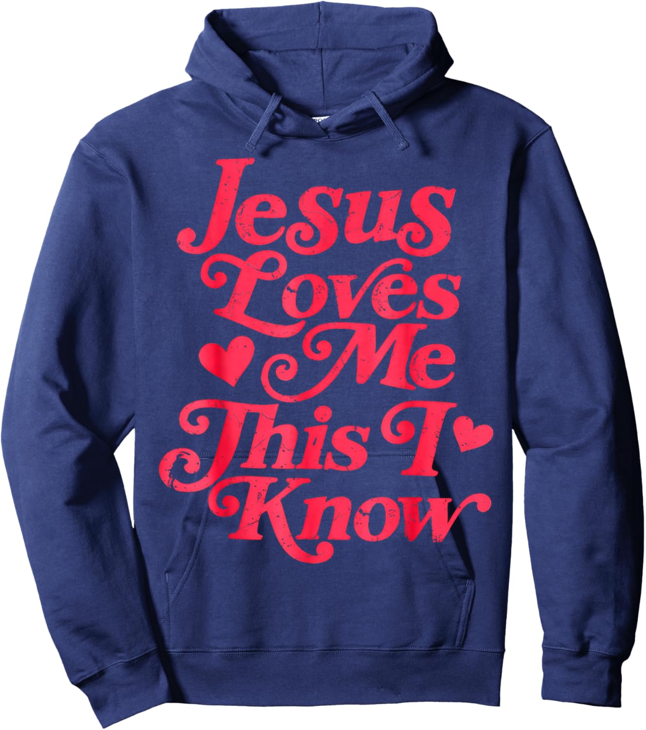 Christian Valentine, Jesus Loves Me This I Know Hoodie - Hoodie | Navy
