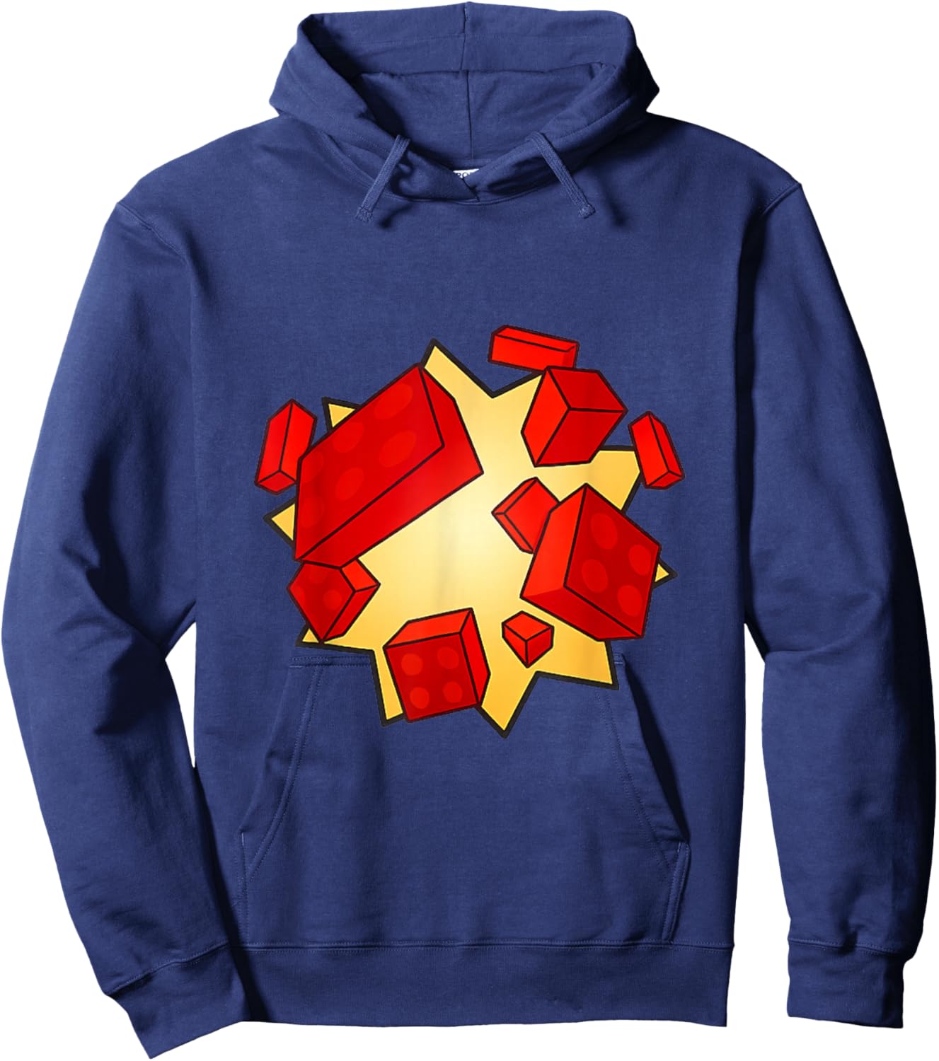 Blox Builder Style | Classic Block Gaming Look for Creators Hoodie - Hoodie | Navy