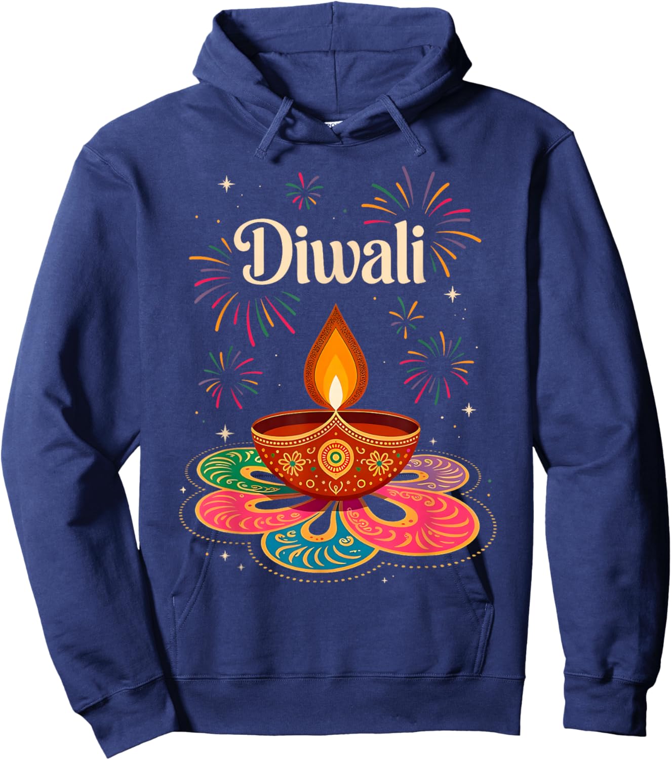 Happy Diwali Deepavali Hindu Indian Festival of Lights Hoodie - Hoodie | Navy