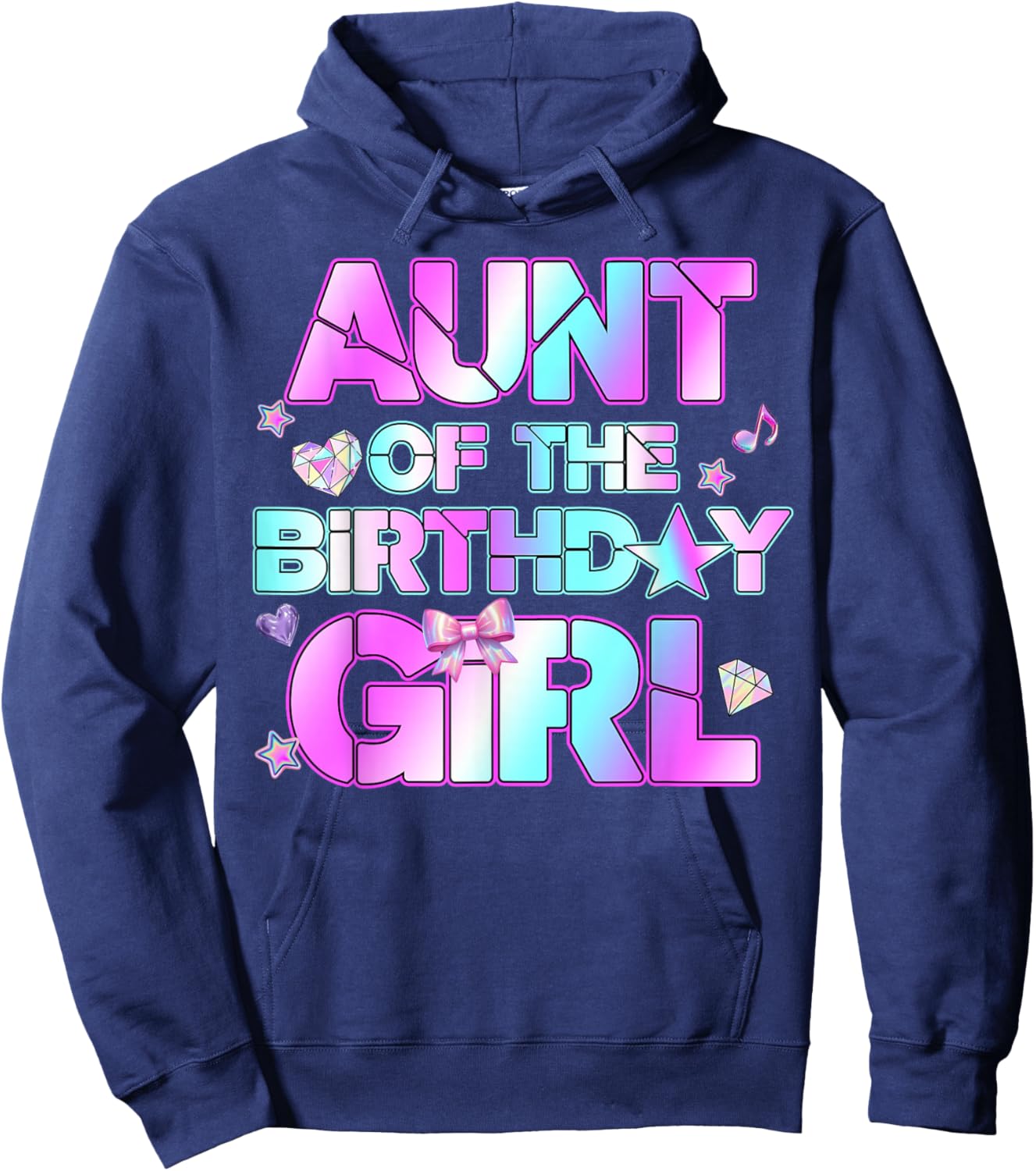 Aunt The Birthday Girl Kpop Family Birthday Party Girls Hoodie - Hoodie | Navy