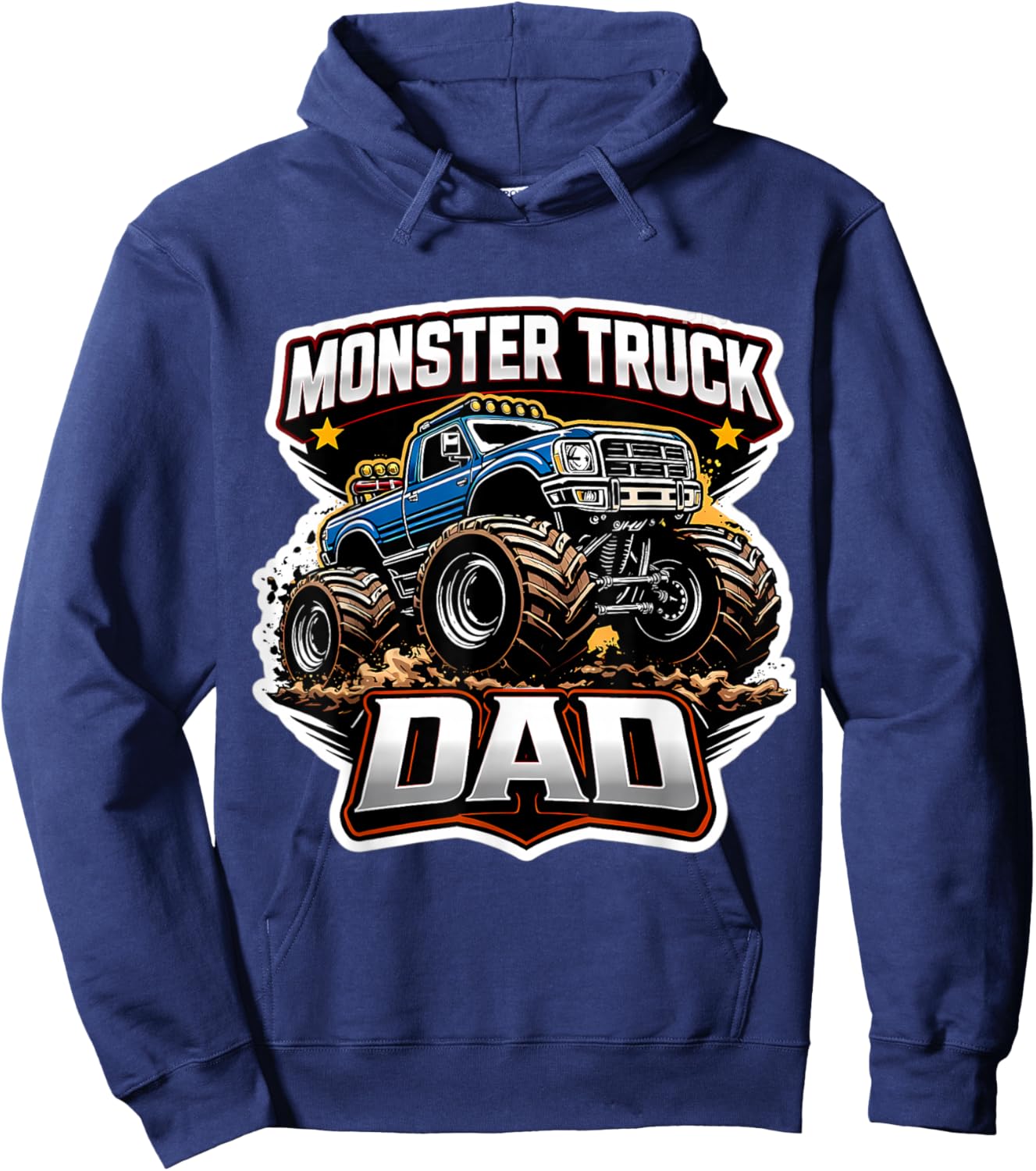 Monster Truck Dad Father's Day Papa Child Son Daughter Daddy Hoodie - Hoodie | Navy