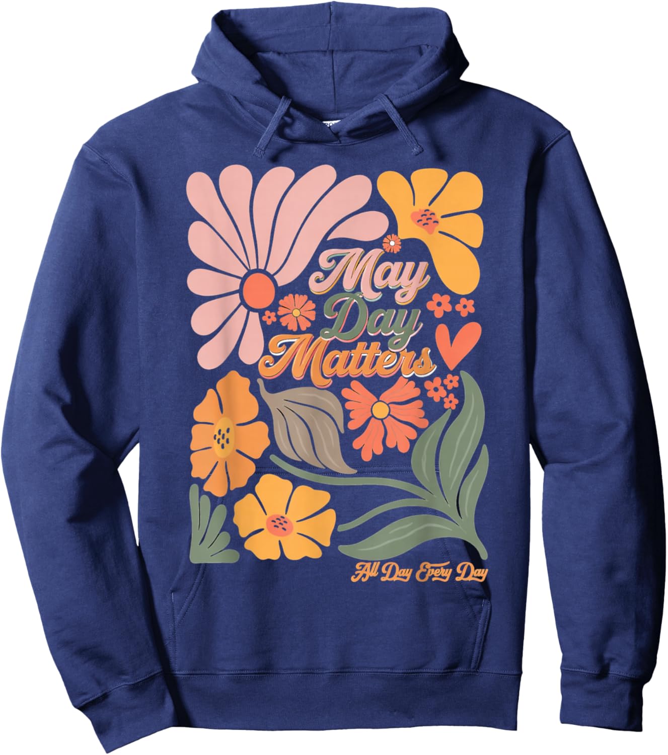 Boho May Day Matters Protest May Hoodie - Hoodie | Navy