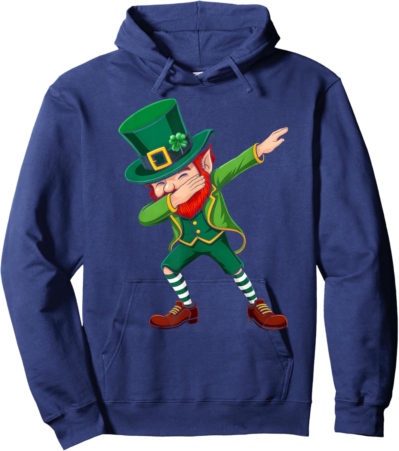Dabbing Leprechaun St Patricks Day Boys Men Kids Dab Dance Hoodie - Hoodie | Navy