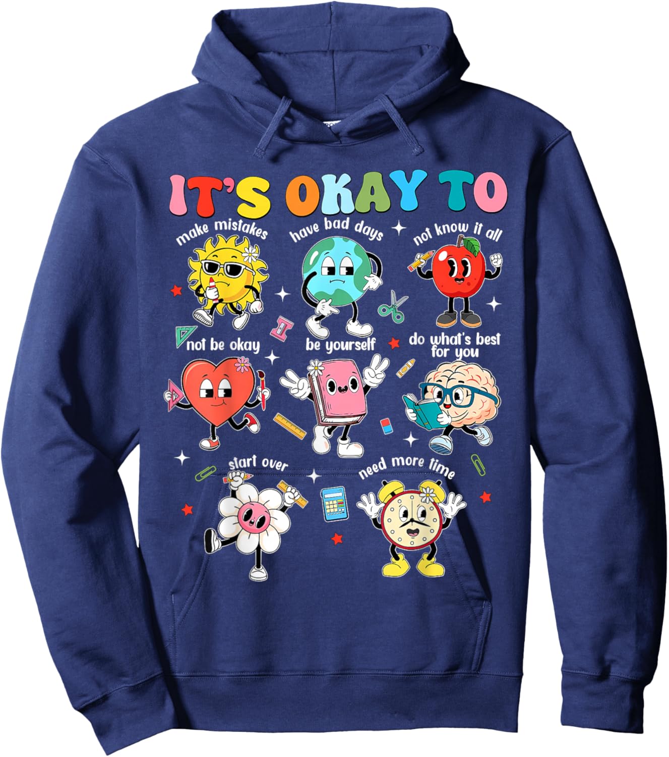 Cute Funny It's Okay to Be Different Neurodiversity Autism Hoodie - Hoodie | Navy